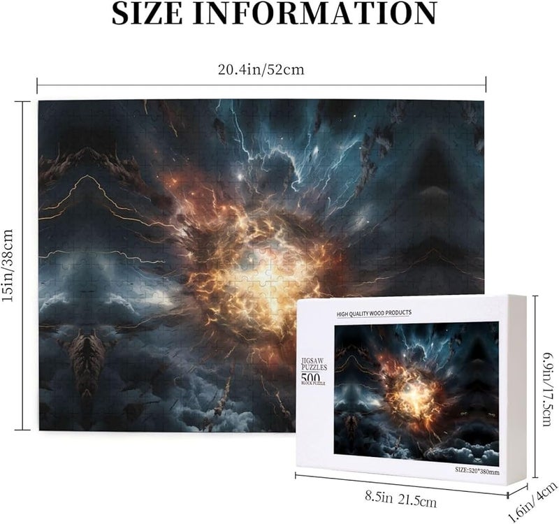 لغز بانوراما انفجار الأرض فايا 500 قطعة للكبار ديكور المنزل 20.4 × 15 بوصة - Image 4